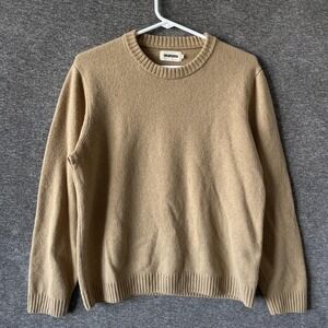 Taylor Stitch Sweater Mens Large Beige 100% Baby Yak Crewneck Knit Pullover
